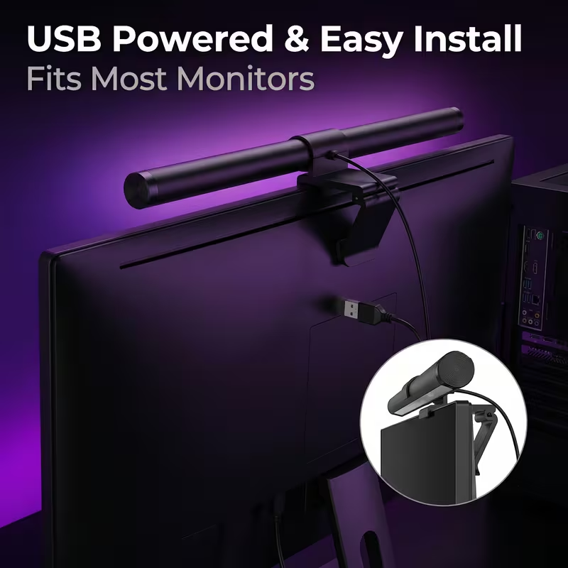 Desk Setup Light - شريط إضاءة LED للشاشة مع جهاز