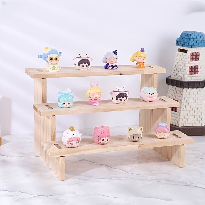 Desk Setup Wood - حامل عرض خشبي صلب متعدد الاستخدامات،