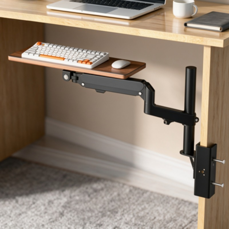 Desk Setup Diy - حامل لوحة مفاتيح تحت المكتب لتوفير