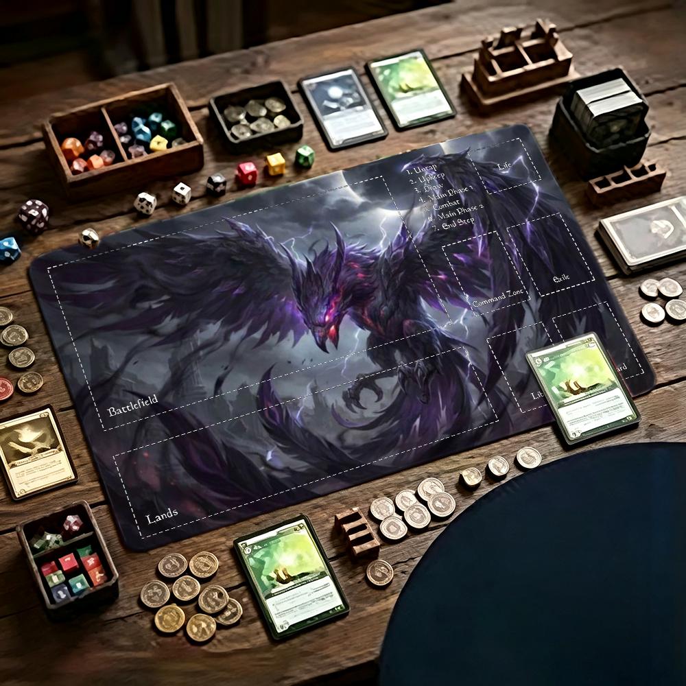 Desk Setup Dark - بساط لعب ألعاب البطاقات TCG بتصميم