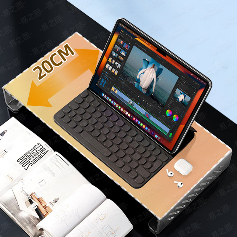 حامل شاشة الكمبيوتر منظم مكتب  - مراجعة Desk Setup Laptop And Monitor وسعره