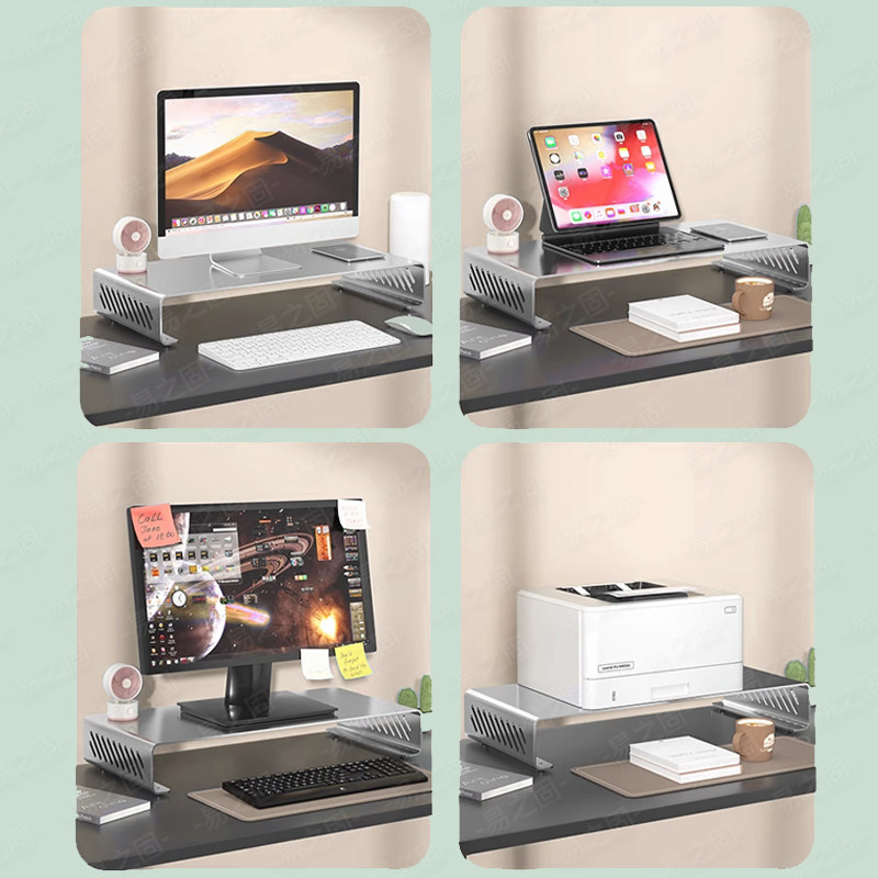حامل شاشة الكمبيوتر منظم مكتب  - مراجعة Desk Setup Laptop And Monitor وسعره