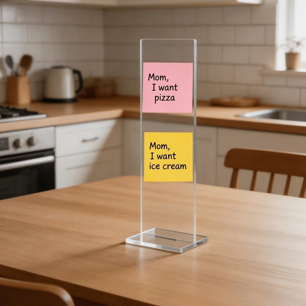 لوحة ملاحظات أكريليك متينة قاب - مراجعة Sticky Memo Holder وسعره