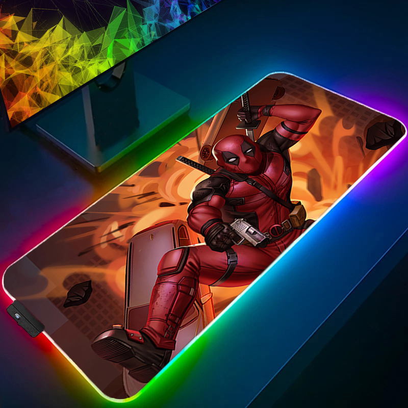 لوحة ماوس LED للألعاب بإضاءة خ - مراجعة Desk Setup Rgb وسعره