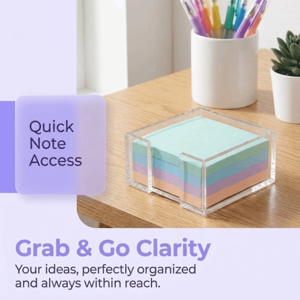 حامل ملاحظات لاصقة شفاف متعدد  - مراجعة Sticky Memo Holder وسعره