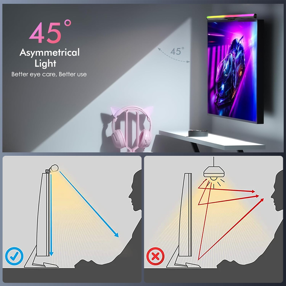 مصباح معلق للشاشة، شريط إضاءة  - مراجعة Desk Setup Rgb وسعره