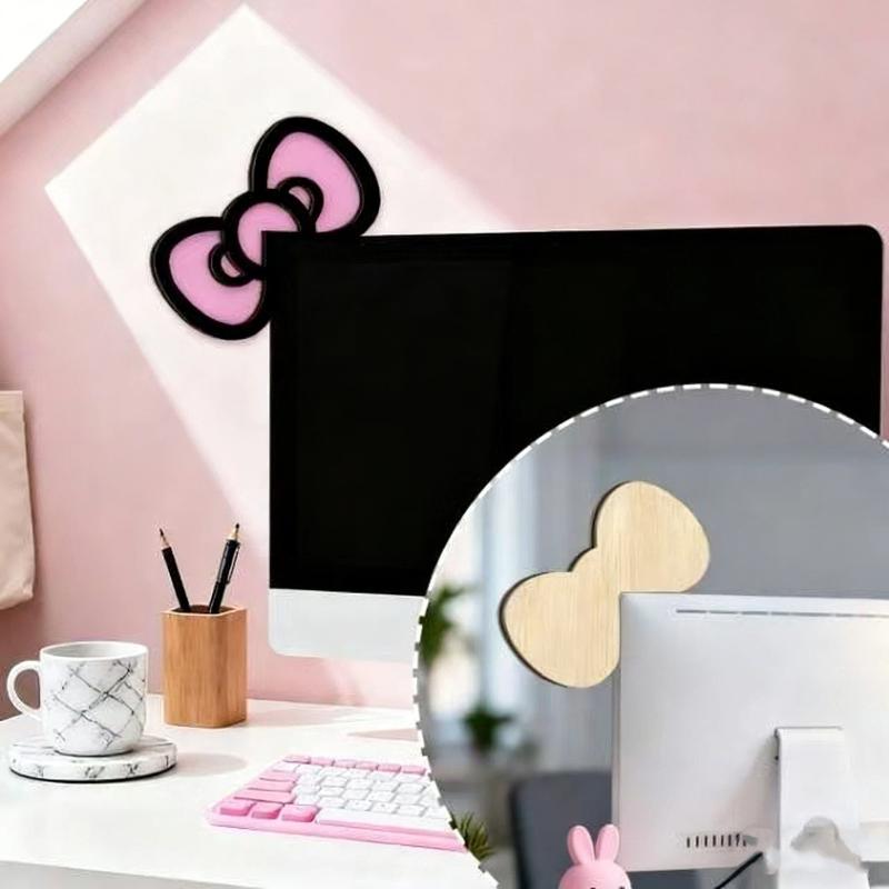 جديد 1/2 قطعة زينة شاشة كمبيوت - مراجعة Desk Setup Wood وسعره
