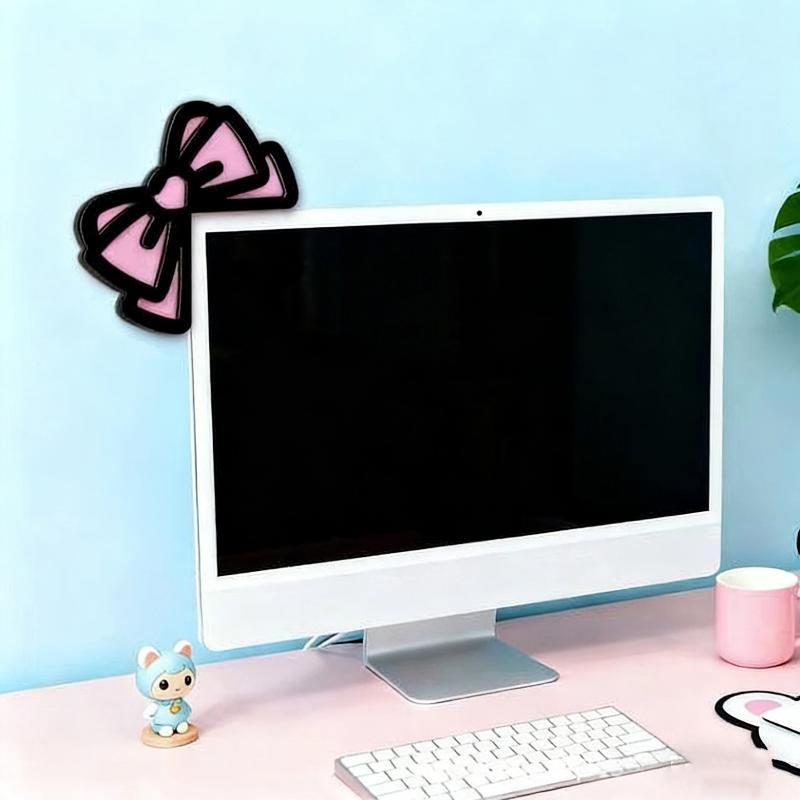 جديد 1/2 قطعة زينة شاشة كمبيوت - مراجعة Desk Setup Wood وسعره