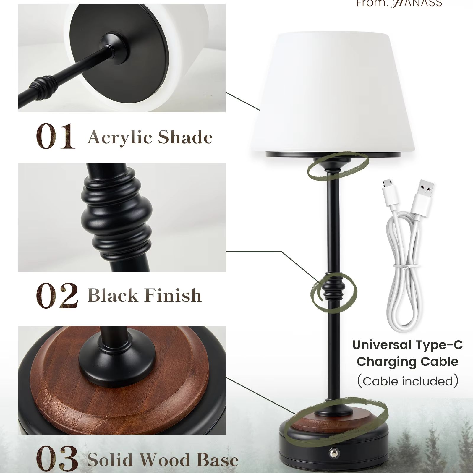 مجموعة مصابيح طاولة لاسلكية تع - مراجعة Desk Setup Light وسعره