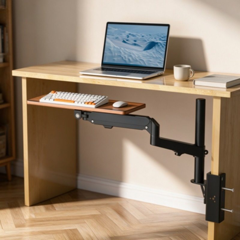 حامل لوحة مفاتيح تحت المكتب لت - مراجعة Desk Setup Diy وسعره