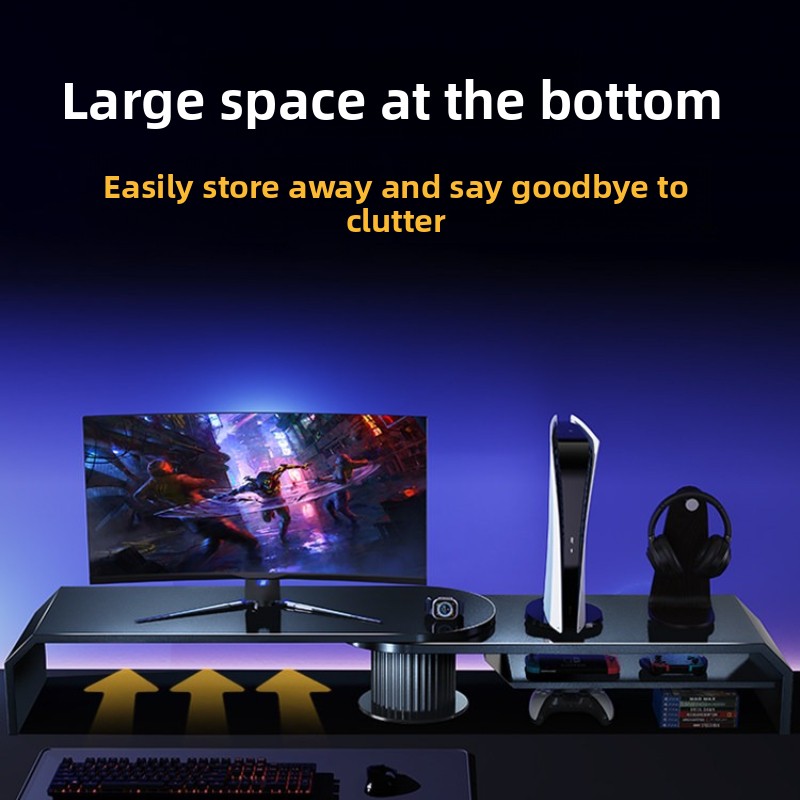 حامل شاشة مزدوج للألعاب، رافع  - مراجعة Desk Setup Laptop And Monitor وسعره