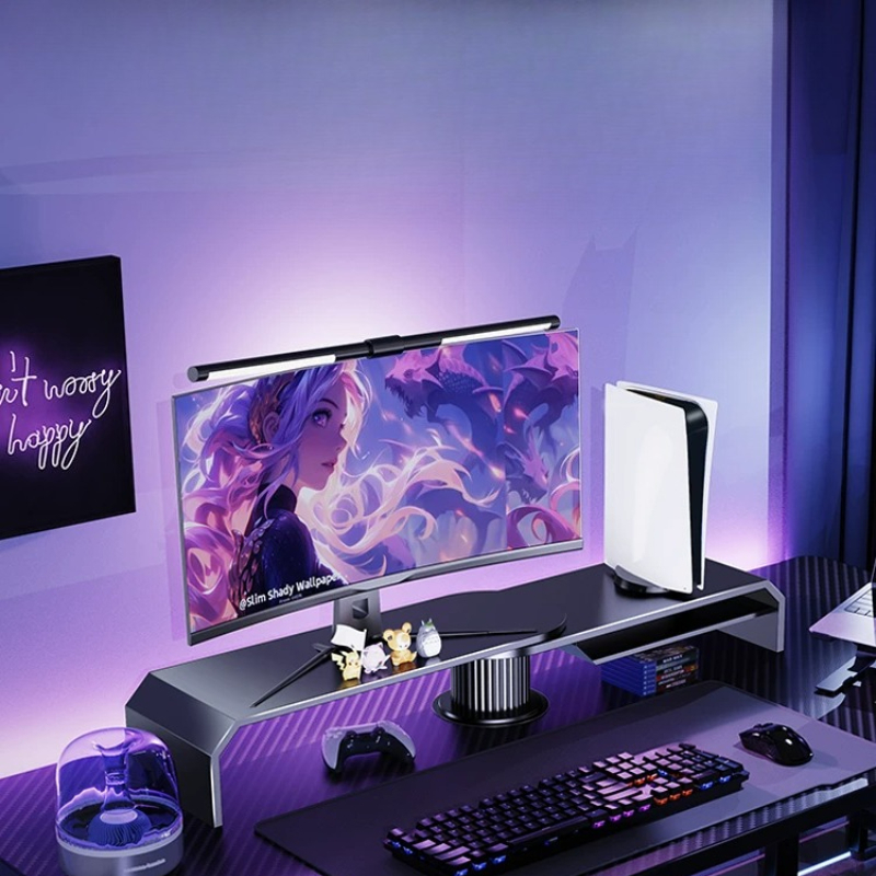 حامل شاشة مزدوج للألعاب، رافع  - مراجعة Desk Setup Laptop And Monitor وسعره