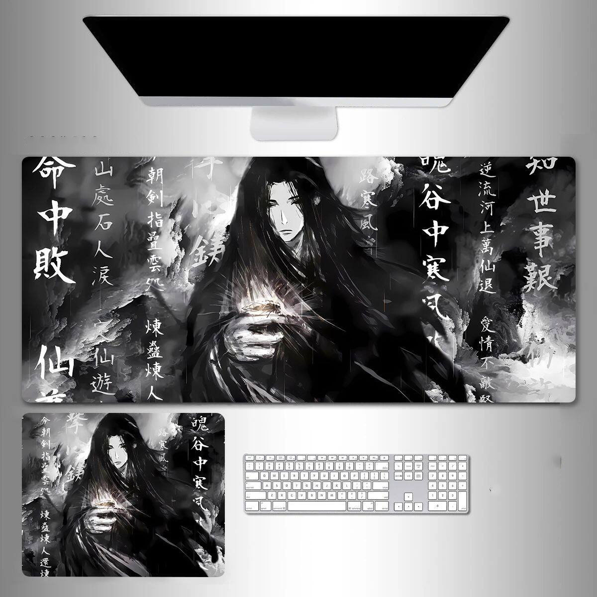 سجادة مكتب كبيرة بتصميم أنمي ص - مراجعة Desk Setup Dark وسعره