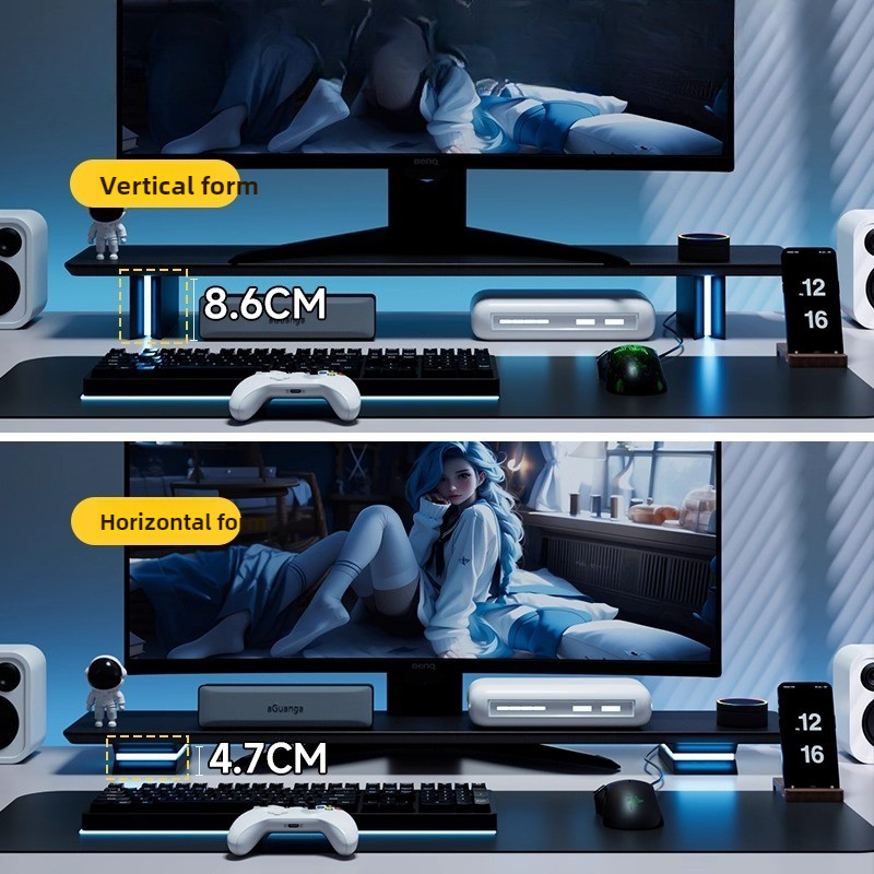 حامل شاشة RGB مريح لشاشة الكمب - مراجعة Desk Setup Laptop And Monitor وسعره