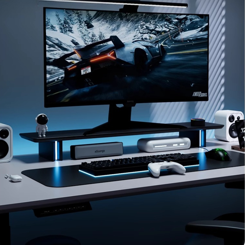 حامل شاشة RGB مريح لشاشة الكمب - مراجعة Desk Setup Laptop And Monitor وسعره