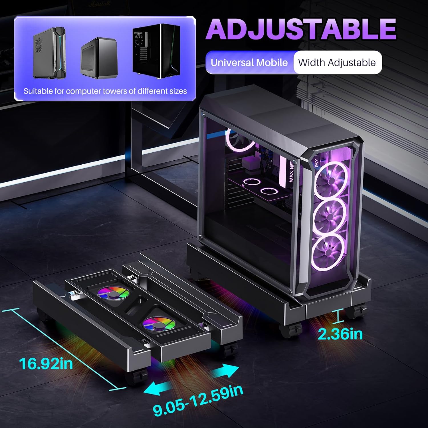 حامل وحدة المعالجة المركزية لل - مراجعة Desk Setup Rgb وسعره