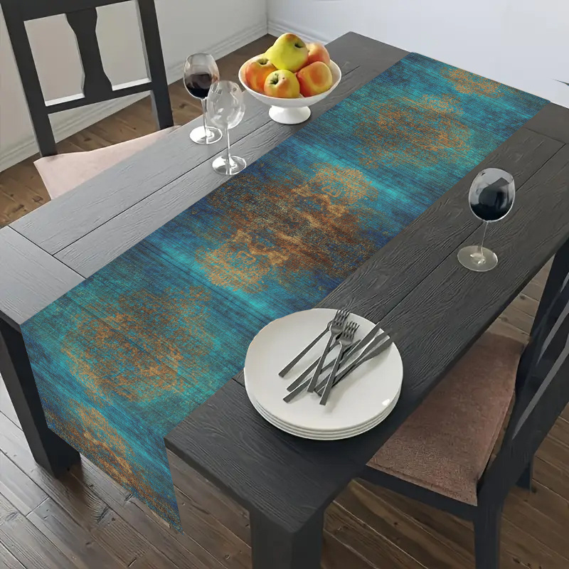 مفرش طاولة منسوج باللون الأزرق - مراجعة Desk Setup Dark وسعره