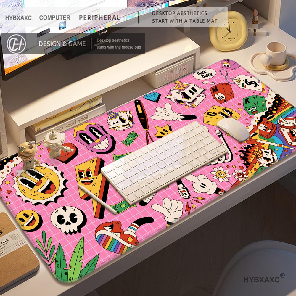 HYBXAXC سجادة ماوس بتصميم جراف - مراجعة Desk Setup Diy وسعره