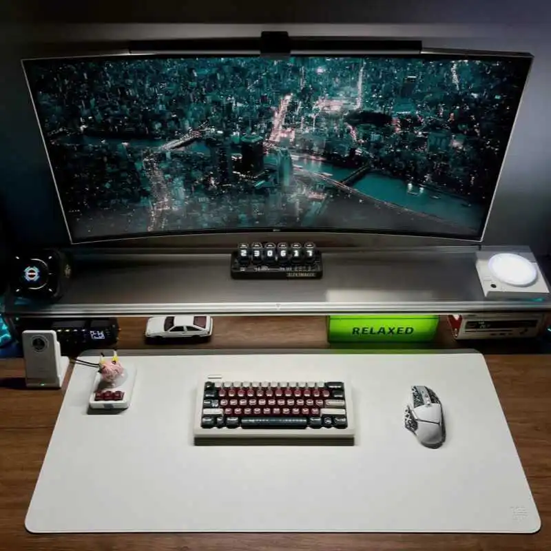 حامل شاشة من الألومنيوم من الأ - مراجعة Desk Setup Laptop And Monitor وسعره
