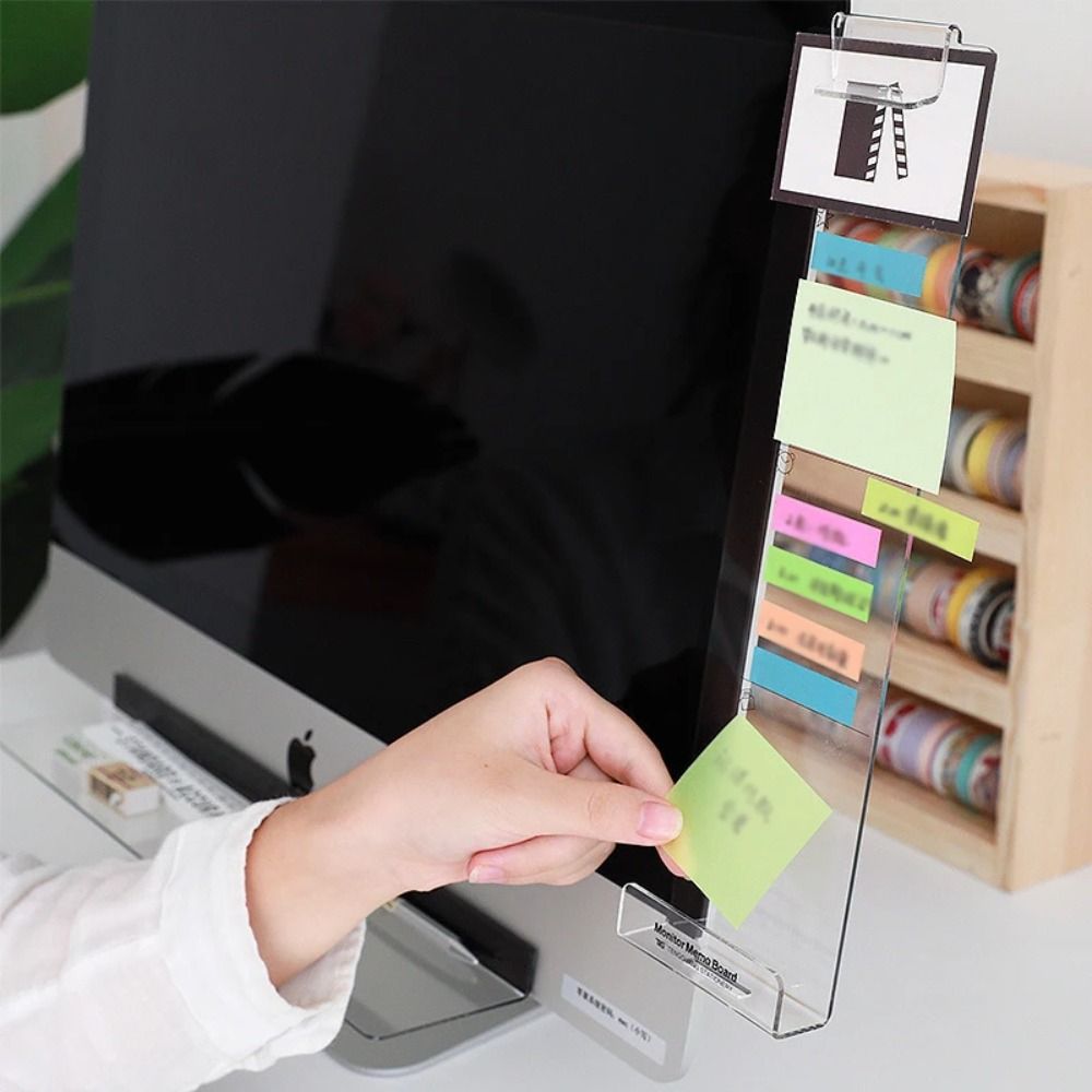 شاشة شفافة مذكرة المجلس متعددة - مراجعة Sticky Memo Holder وسعره